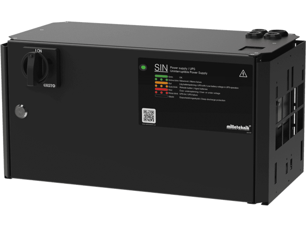 UPS med 600W kapasitet - 230VAC plass til 2x20Ah batteri(medfølger ikke)