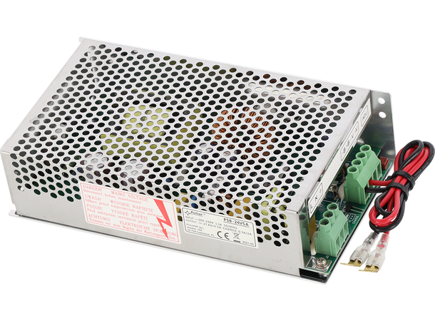 Strømforsyning - 5A, 24VDC med batterilader
