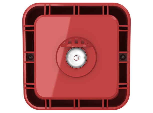 Xtratone sirene m/strobe - rød EN54-3 og EN54-23 (FG: AAO-1090/20)