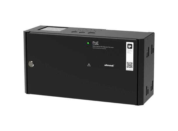 PoE switch batteribackup - 4 til 8 PoE plass til 4x7Ah batteri (medfølger ikke)