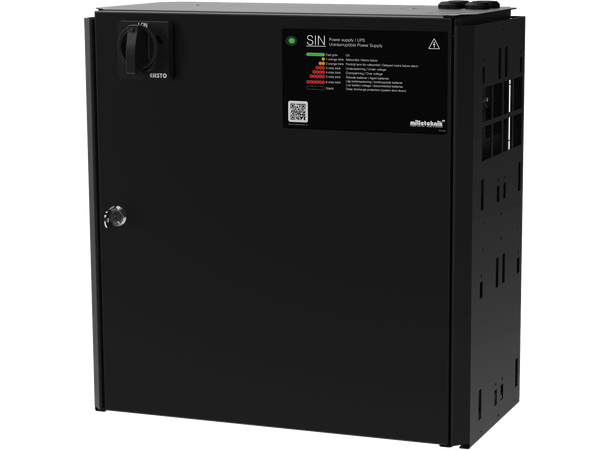 UPS med 1500W kapasitet - 230VAC plass til 2x45Ah batteri(medfølger ikke)