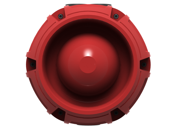 Raptor sirene - rød, 107dB EN54-3 (FG: AAO-1091/21) 17-30VDC