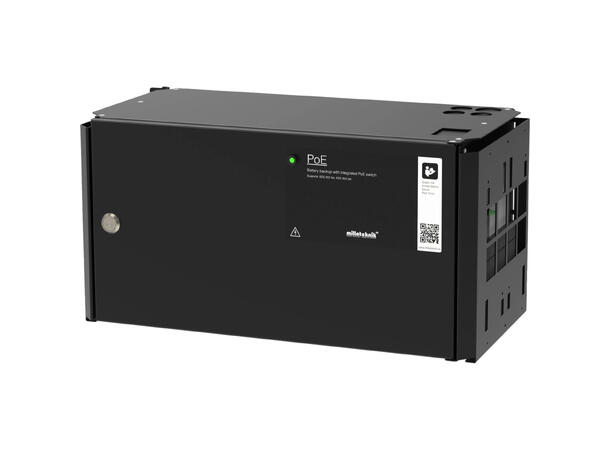 PoE switch batteribackup - 4 til 12 PoE plass til 4x14Ah batteri(medfølger ikke)